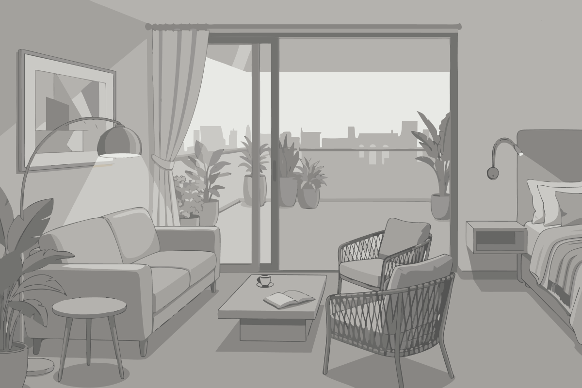 Appartamento con 2 Camere da Letto e Vista Giardino